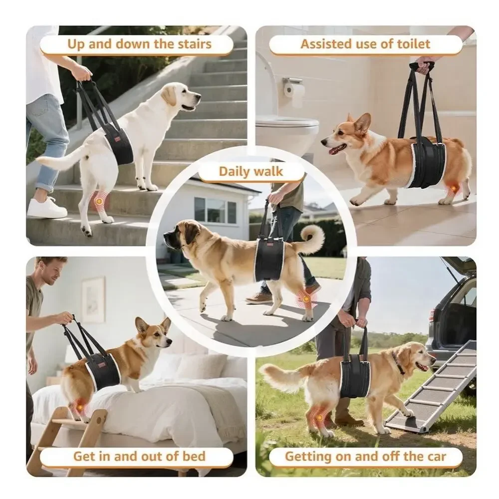 LOOBANI Dog Lift Harness XL Rear Leg Support Sling Hip Arthritis Rehab Aid